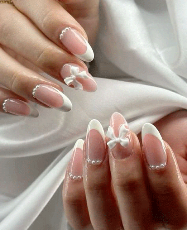 ست ناخن سفید کد 7