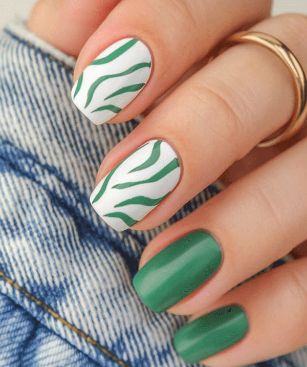 ست ناخن سبز کد 5