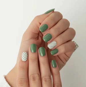 ست ناخن سبز کد 4