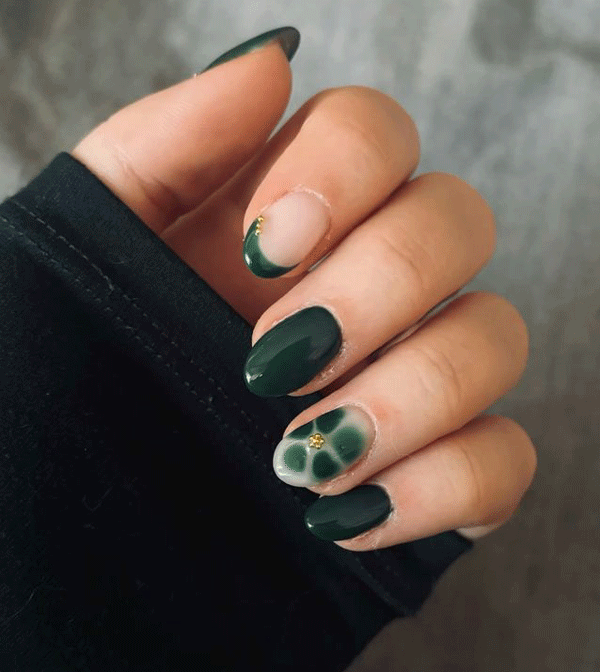 ست ناخن سبز کد 2