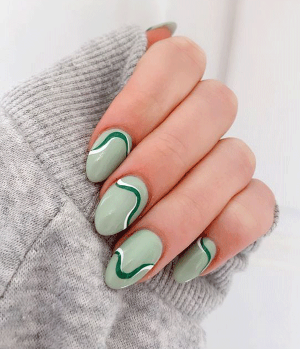 ست ناخن سبز کد 1