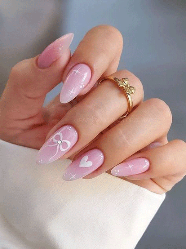 ست ناخن صورتی کد1