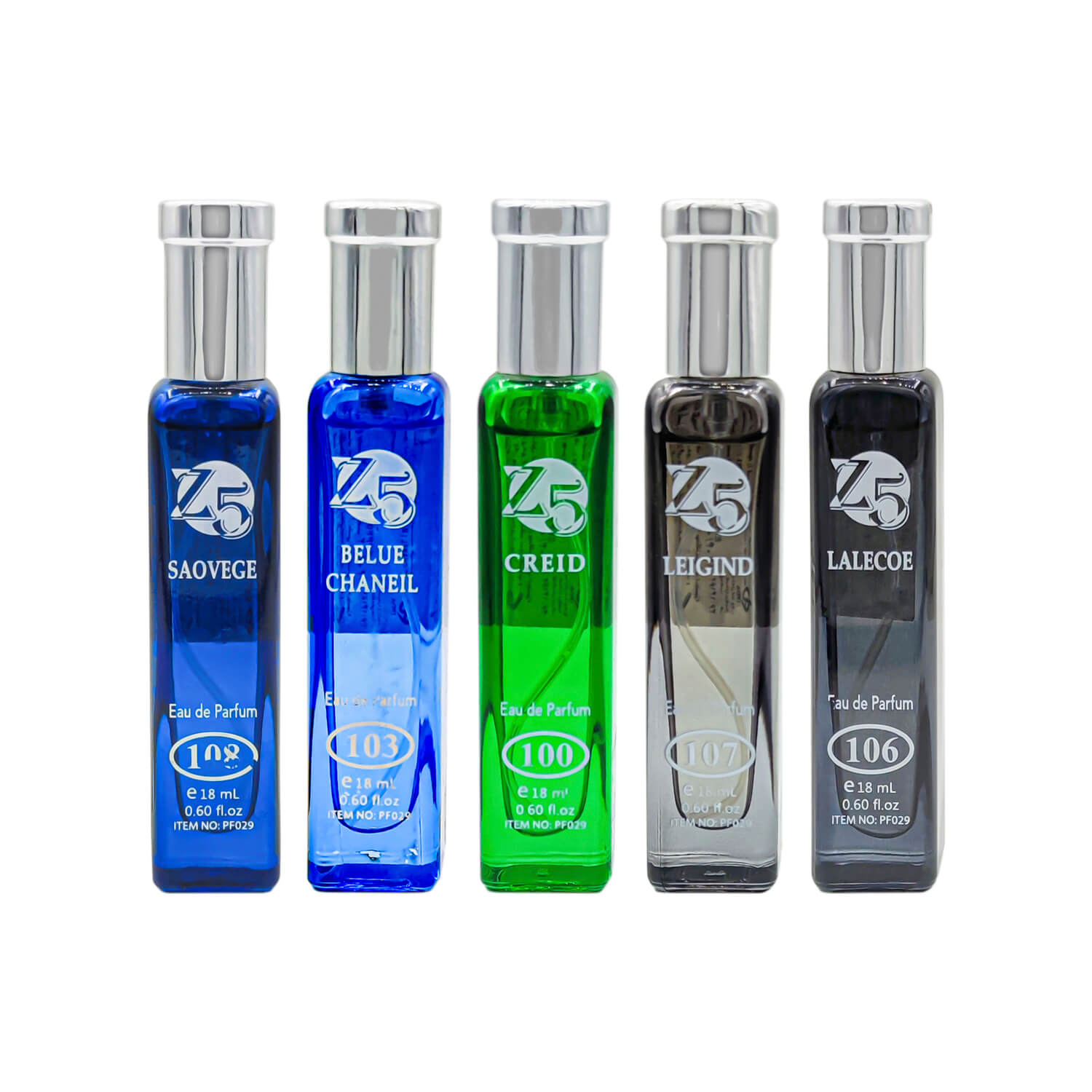 ست عطر جیبی مردانه زد فایو حجم 18 میلی لیتر مجموعه 5 عددی