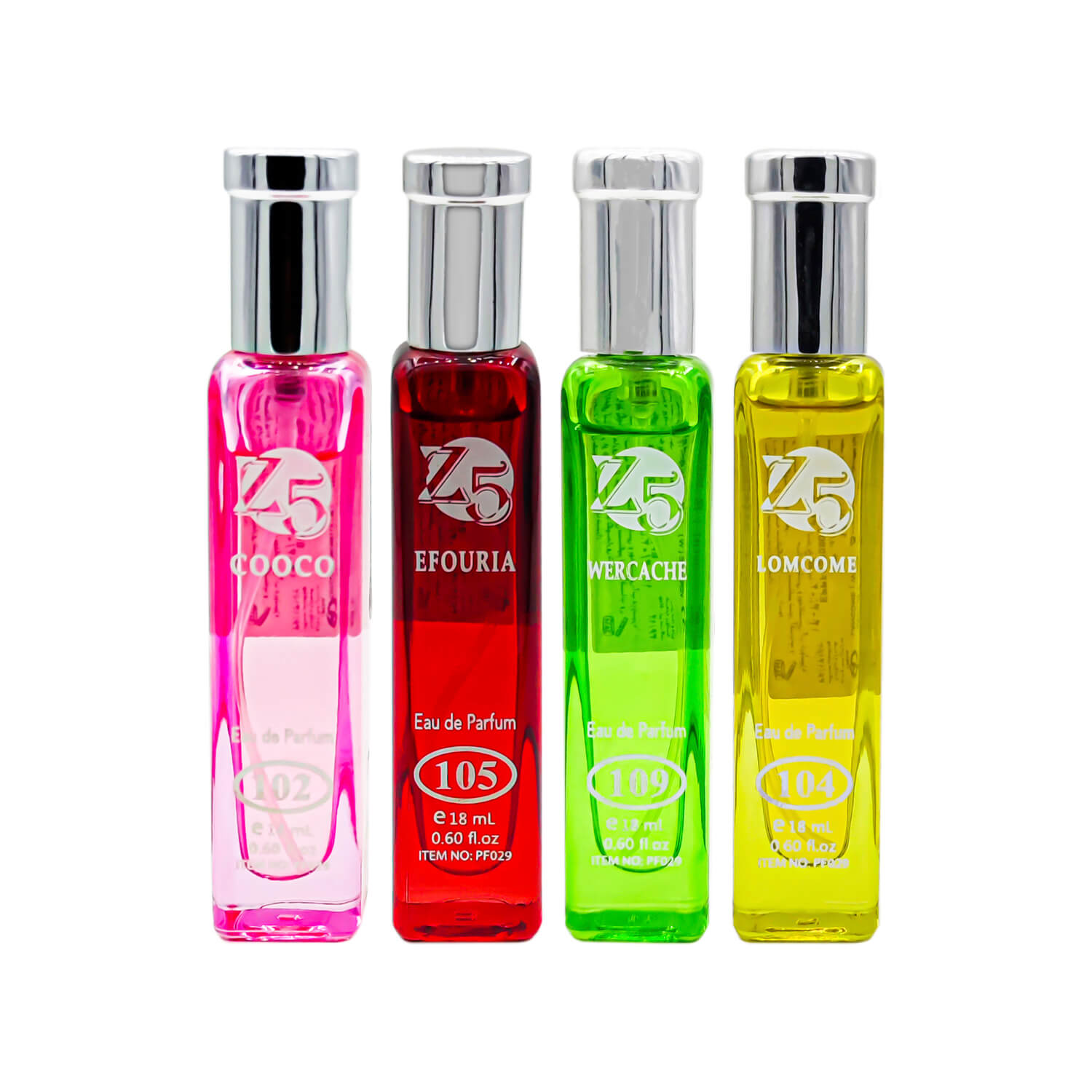 ست عطر جیبی زنانه زد فایو حجم 18 میلی لیتر مجموعه 4 عددی