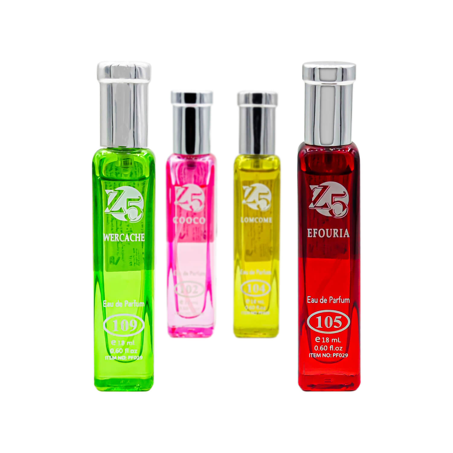ست عطر جیبی زنانه زد فایو حجم 18 میلی لیتر مجموعه 4 عددی