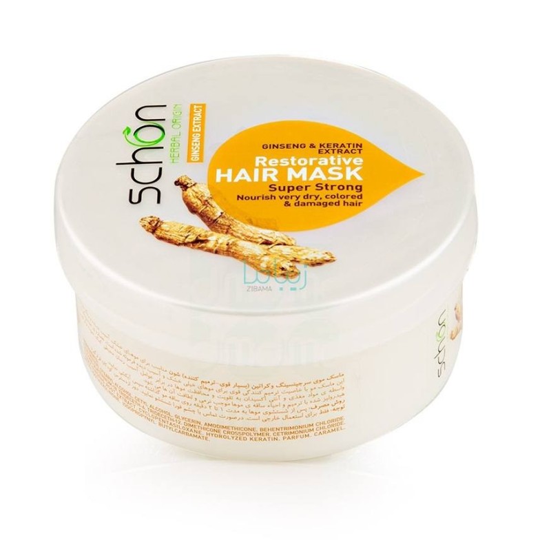 ماسک مو شون حاوی کراتین و جنسینگ مناسب مو خشک و آسیب دیده حجم 150 میلی لیتر