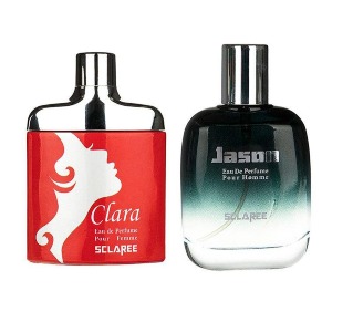 ادوپرفیوم زنانه اسکلاره مدل Clara حجم 85 میلی لیتر به همراه ادوپرفیوم مردانه اسکلاره مدل Jason حجم 100 میلی لیتر
