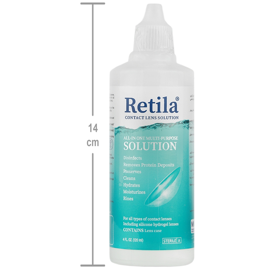 محلول شستشو و نگهداری لنز رتیلا